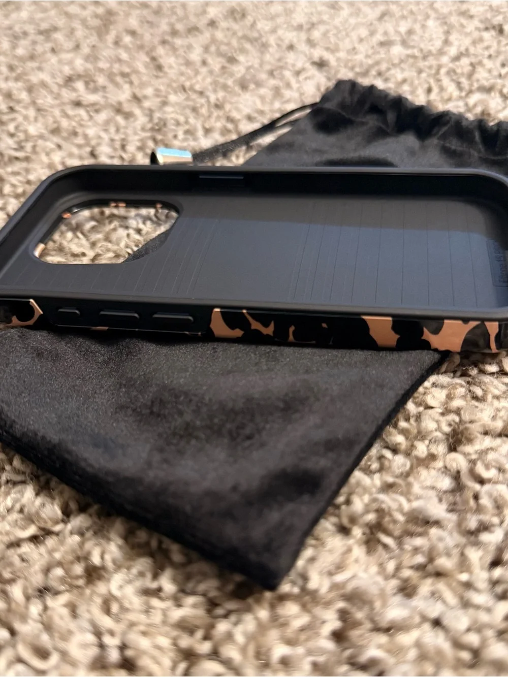BURGA Tortoiseshell Phone Case with Black Pouch